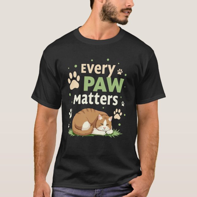 Camiseta Defensores do Resgate de Gatos Conscientização sob (Frente)