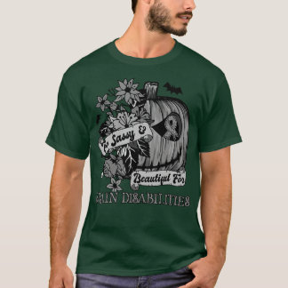 Camiseta Deficiência cerebral Consciência retro halloween a