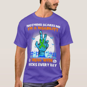 Camiseta Deficiência Consciência Nada me assusta Alô Feliz