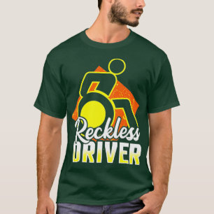 Camiseta Deficiência Humorística Engraçado em Cadeira de Ro