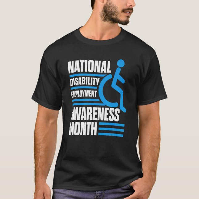 Camiseta Deficiência Nacional Emprego Consciencialização Mê (Frente)
