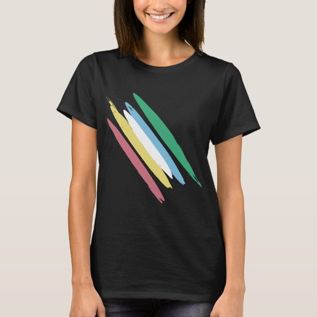Camiseta Deficiência Orgulho Mês De Julho Cores De Consciên (Frente)
