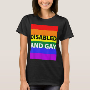 Camiseta Deficiente e Gay Engraçado Para Homens Mulheres