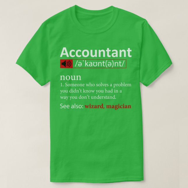 Camiseta Definição 1 do Contador (Frente do Design)