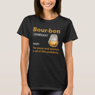 Camiseta Definição Bourbon Citação de Bebendo Chave Ideia 1