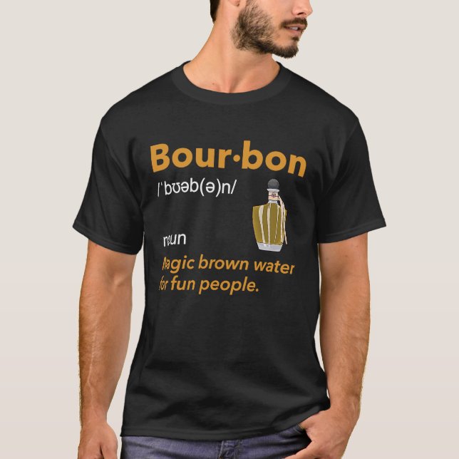 Camiseta Definição Bourbon Citação de Bebendo Chave Ideia 1 (Frente)