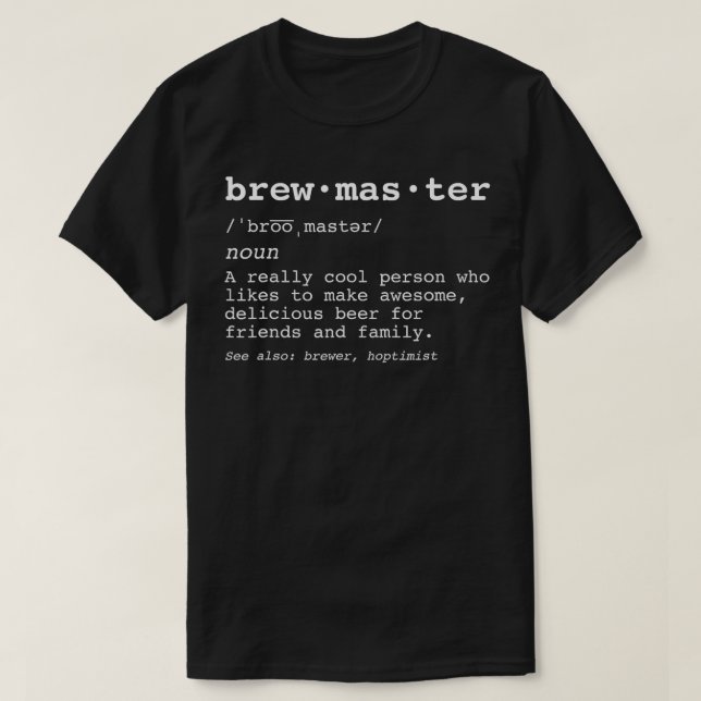 Camiseta Definição Brewmaster (Frente do Design)