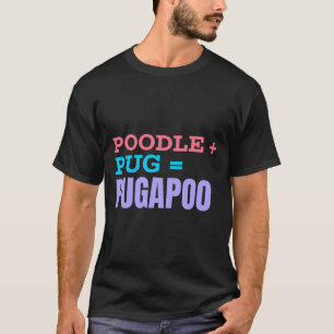 Camiseta Definição Clássica do Mix de Poodle Pug 552