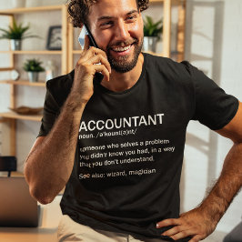 Camiseta Definição Contabilística Engraçada Significado Con