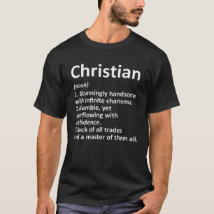 Camiseta Definição CRISTÃ Nome personalizado Nome engra