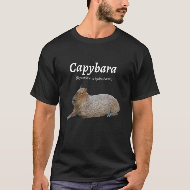 Camiseta Definição Cute Capybara Capy Bara Capybara (Frente)
