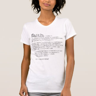Camiseta definição da fé