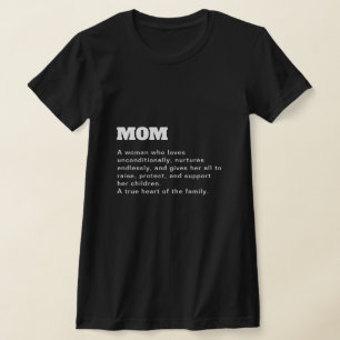 Camiseta Definição Da Mãe Personalizada Para O Dia de as mã
