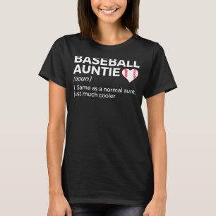 Camiseta Definição da tia de beisebol