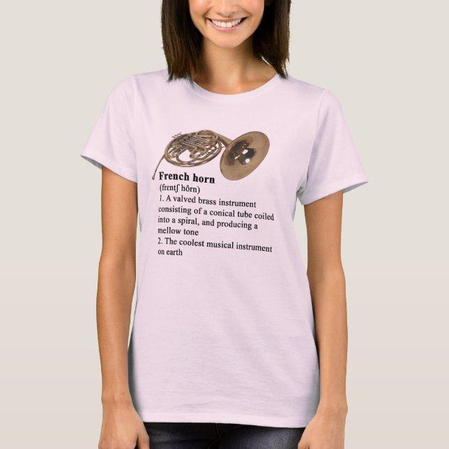 Camiseta Definição da trompa francesa (Frente)