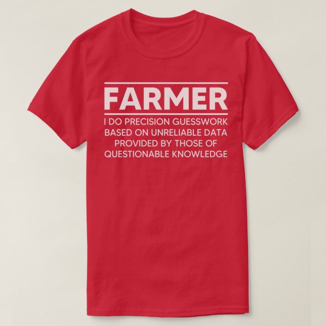Camiseta Definição De Agricultor Engraçado Dar Fábrica Engr (Frente do Design)