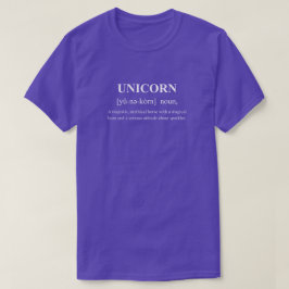Camiseta Definição de Animal Engraçado de Unicórnio Com Tex