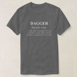 Camiseta Definição de Arma de RPG Divertida com Adaga e Tex