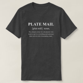 Camiseta Definição de Armadura Engraçada de Malha com Texto