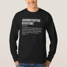 Camiseta Definição de Assistente Administrativo Funny