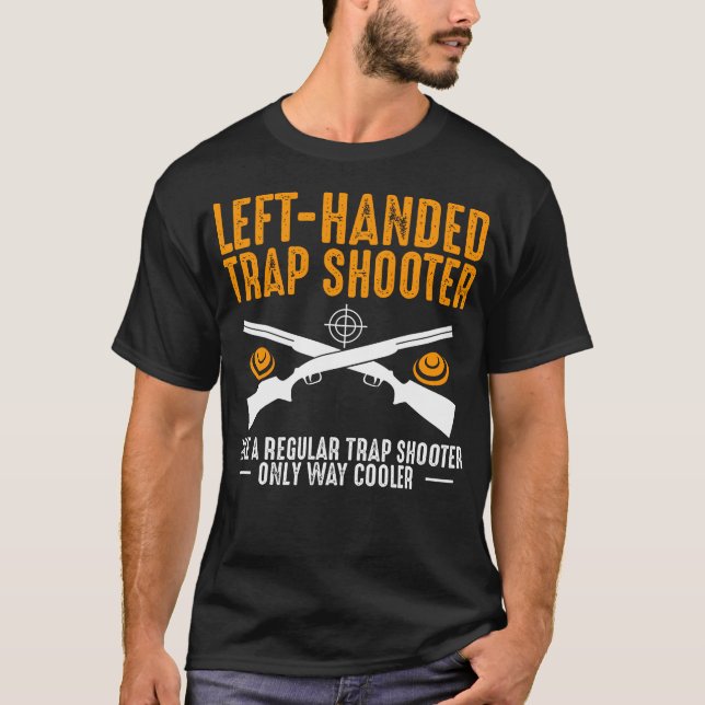 Camiseta Definição de Atirador de Trap Canhoto Tiro ao Prat (Frente)