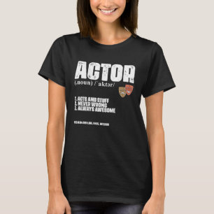 Camiseta Definição de Ator de Teatro Atuação na Broadway Mu