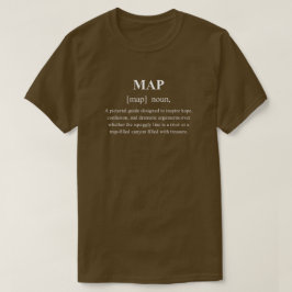 Camiseta Definição de Aventura Engraçada no Mapa com Texto 