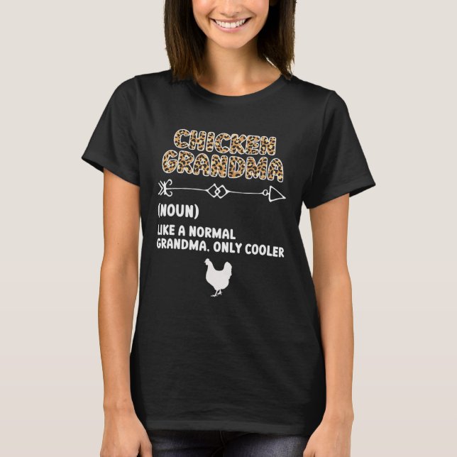 Camiseta Definição de Avó de Frango Dona de Frango Frango F (Frente)