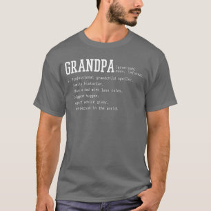 Camiseta Definição de Avô Divertido Avô menina