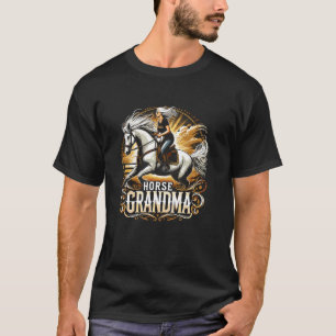 Camiseta Definição de Avó Engraçada de Cavalo Cavalgada