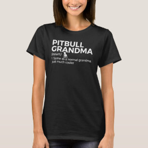 Camiseta Definição de Avó Pitbull Engraçado Amante de Cacho