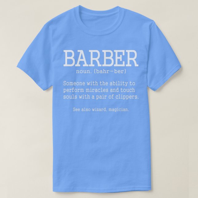 Camiseta Definição de barbeiro (Frente do Design)