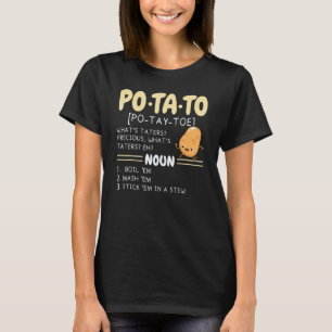 Camiseta Definição de Batata Espeto da Vida Fritas Veganas
