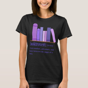 Camiseta Definição de Booktrovert – Design de Amante de Liv