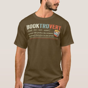 Camiseta Definição de Booktrovert Livro de registro da Bibl