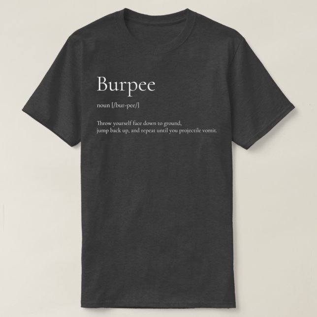 Camiseta Definição de burpee (Frente do Design)