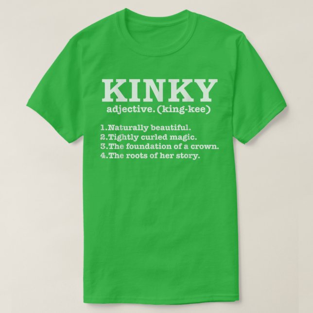 Camiseta Definição de Cabelo Kinky O Orgulho Natural De Cab (Frente do Design)