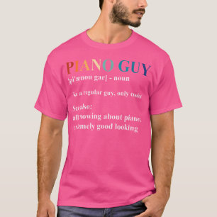 Camiseta Definição de Cara do Piano Garoto Engraçado Tocado
