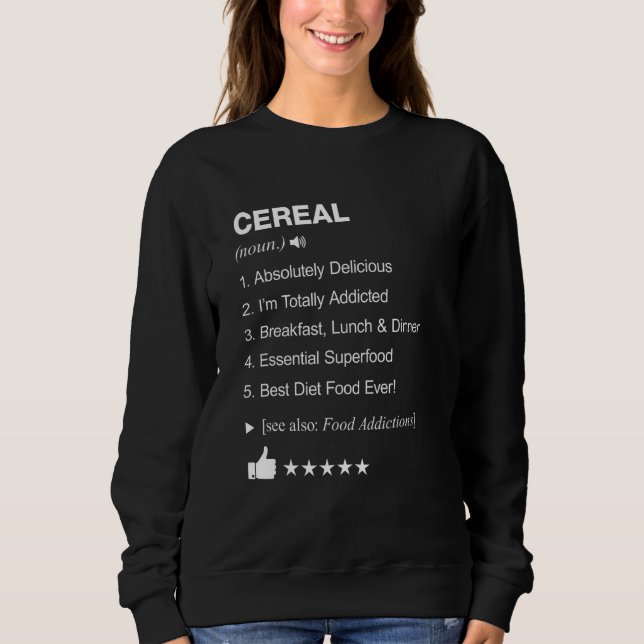 Camiseta Definição De Cereal Significa Engraçada (Frente)