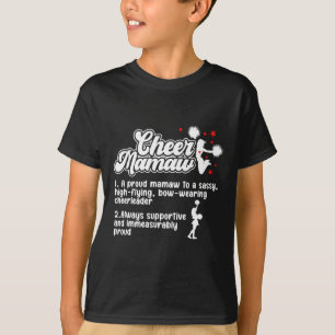 Camiseta Definição de Cheer Mamaw Mamaw de uma Mãe de Cheer