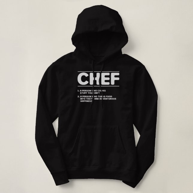Camiseta Definição de Chef de Cozinha Engraçada  (Frente do Design)
