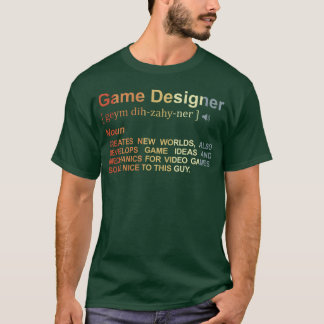 Camiseta Definição de Designer de Jogos retrô