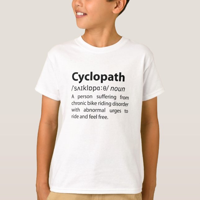 Camiseta Definição de Dicionário Cyclopath Funny (Frente)
