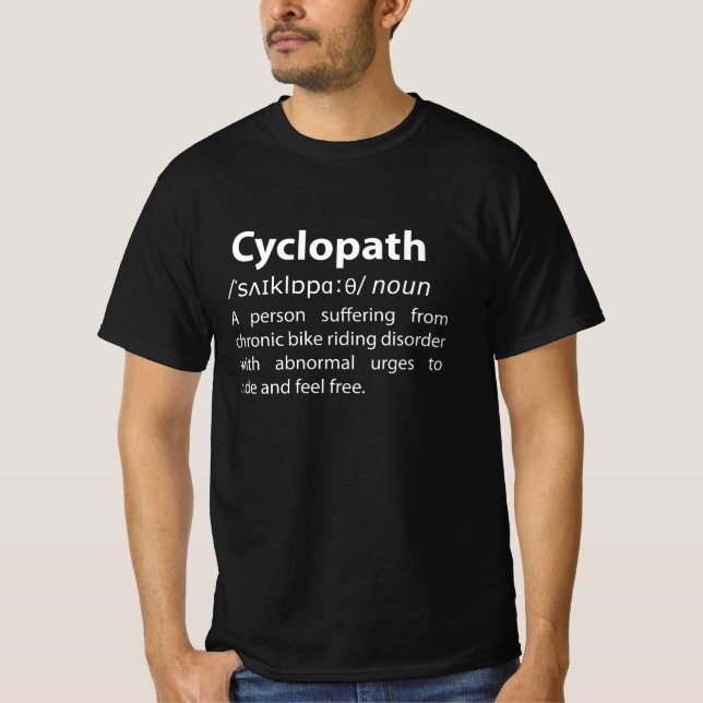 Camiseta Definição de Dicionário Cyclopath Funny (Frente)
