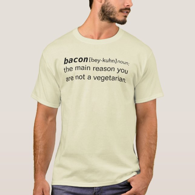 Camiseta definição de dicionário de bacon (Frente)