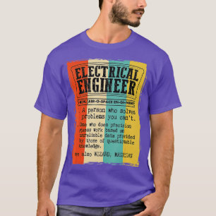 Camiseta Definição de Dicionário de Engenheiro Elétrico Fun