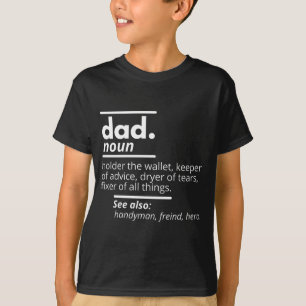Camiseta Definição de Dicionário de pai - Presente de Di