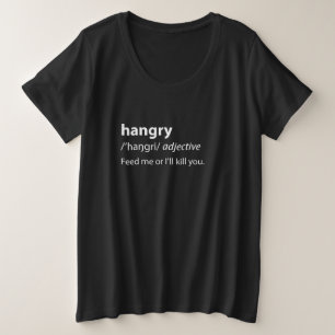 Camiseta Definição de Dicionário Engraçado Hangry