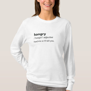 Camiseta Definição de Dicionário Engraçado Hangry