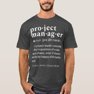 Camiseta Definição de Dicionário Funny do Project Manage
